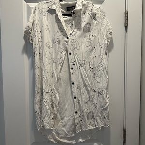 Lazy oaf dog print button down. S/M